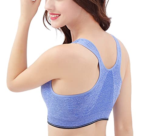 Image of Hiking Gril Women's Zip Front Sports Bra Wireless Post-Surgery Yoga Bras