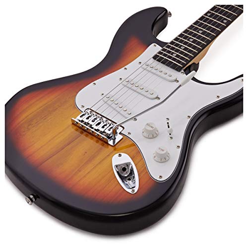 Pack avec Guitare Électrique LA Ampli & Accessoires Sunburst - Les Beatles, Paul McCartney, John Lennon, RIngo Starr, George Harrison Pack avec Guitare Électrique LA Ampli & Accessoires Sunburst – Image 3