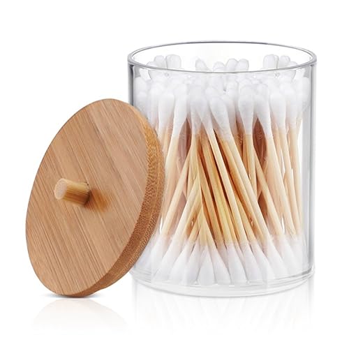 綿棒入れ 綿棒ケース つまようじ入れ 爪楊枝入れ 爪楊枝ケース フロスホルダー コットンケース 収納 コスメ 高級仕様 1個 プラスチック 小物入れ 透明 - AnMIST - 商品画像