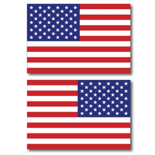 Image of Magnet Me Up American Flag Car Magnet Decals, Opposing 2 Pack, 4x6 Inch, Red, White, Blue, Heavy-Duty Automotive Magnet for Car, Truck, SUV, Show Your Patriotism, Proudly Made in The USA