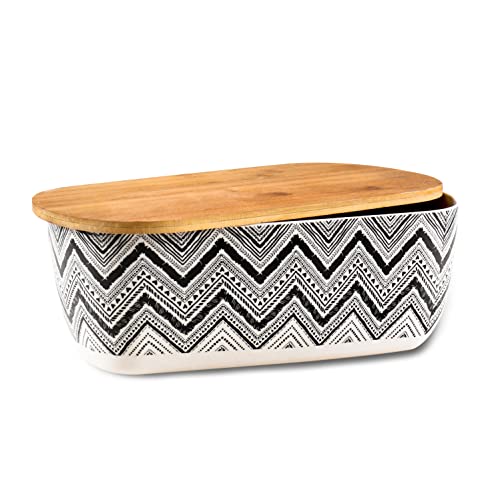 Nomotruc Bread Box With Cutting Board Lid Made With Bamboo Fiber, Large Size Stylish Bread Box For Kitchen Countertop,Bread Container Bread Holder Bread Keeper Keeping Fresh I14.4X8.3X5.6 In #TOP3