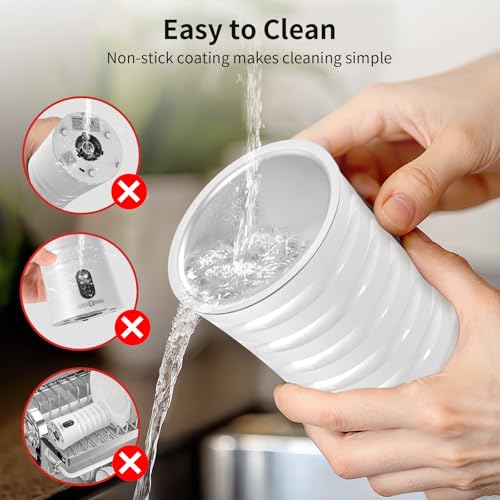 Image of Milk Frother, Paris Rhone 4-in-1 Milk Steamer and Frother, Hot & Cold Foam Milk Warmer with Temperature Control, Auto Shut-Off Frothers for Coffee, Latte, Cappuccino, Macchiato