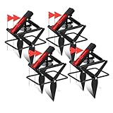 Garsum Mole Traps That Kill, EasySet Eliminator Black Scissor Traps, Vole Trap for Lawns, Reusable Quick & Clean Kill, 4 Sets