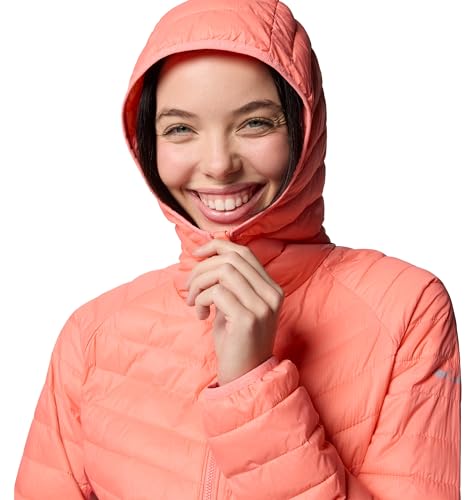 Columbia Women's Powder Pass 2 Hybrid Hooded Jacket, Hooded Puffer Jacket, Alpenglow/Daredevil, S - Afbeelding 5