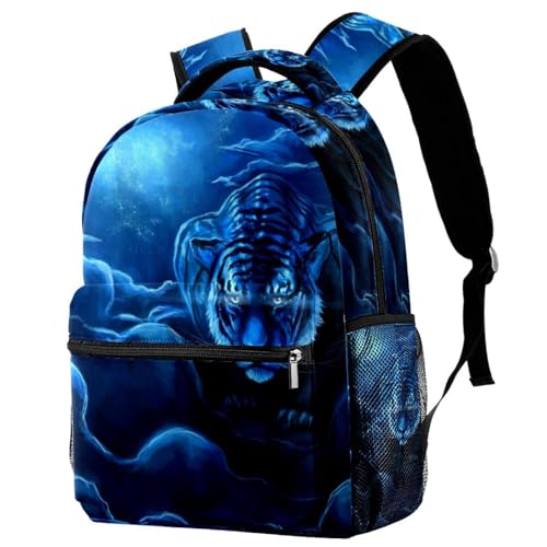 Sac à dos d'école fille garçon ado voyage tigre multicolore