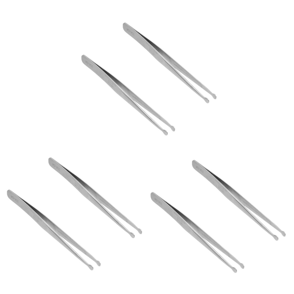 Didiseaon 3 Set Pinzette Per Timbri Saldatura Tweezers Pinzette Per Nail Art Pinzette Fini Pro Pinzetta Di Precisione Pinzette A Punta Tonda Acciaio Inossidabile Silver 2 Pezzi * 3