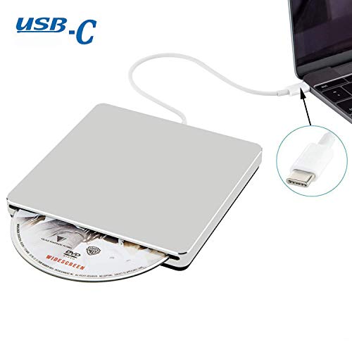 External Cd Dvd Drive Usb C Usb 3.0 Slot In Type C Burner Portable Slim Dvd Cd Ram Writer Reader For Imac Notebook Laptop Desktop Support Mac Os Win 7 Win8 Win10 (Sliver) #TOP4