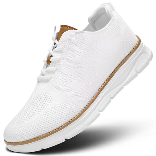 Men's Mesh Sneakers Oxfords Lace-Up Lightweight Casual Walking Shoes Driving Shoes