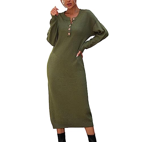 Robe pull tricotée extensible pour silhouette parfaite robe verte taille M