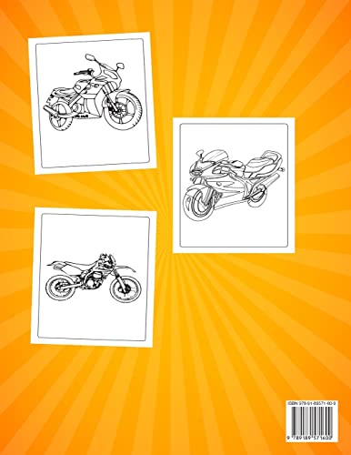 Libro da colorare moto per bambini: Immagini di moto grandi e divertenti per bambini
