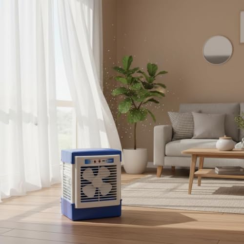 Image of Drumstone (𝐒𝐩𝐞𝐜𝐢𝐚𝐥 𝟏𝟓 𝐘𝐞𝐚𝐫𝐬 𝐖𝐚𝐫𝐫𝐚𝐧𝐭𝐲) Desert Air Cooler for Home with Large Water Tank, Portable High Airflow Cooling Fan, Powerful Air Throw, Energy Efficient Air Cooler.