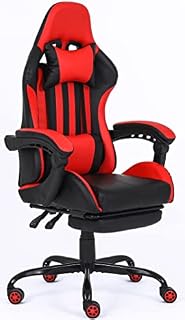 Millhouse Gaming Racing Desk Chair Adjustable Computer Office Chair Lumbar and Head Pillow Chairs X2022 (Red)
