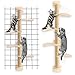 clinmday Cat Tree Tower, Floor to Ceiling Cat Tower, Wall-Mounted Cat Scratching Post, Wild Simulation Cat Wall Shelves, Suitable for Cats Climb, Scratch, Lookout and Play (76.77 Inches) 1 Set
