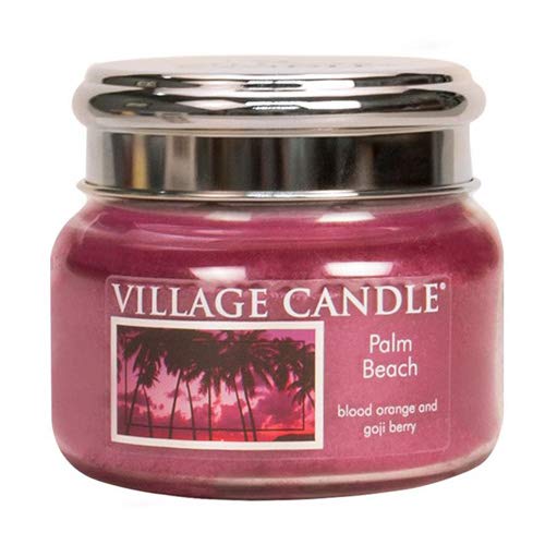 Bougie en verre Village Candle évocatrice des vacances à Palm Beach