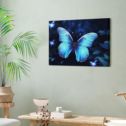 Décoration murale papillon bleu : une œuvre d'art pour votre intérieur - 6