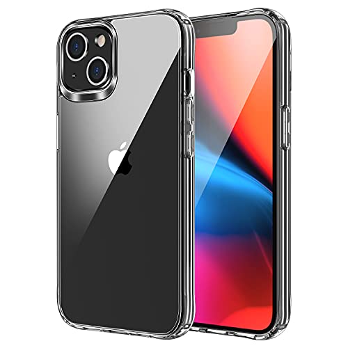 DEERLAMN Clear Case for iPhone 13/iPhone 14 6.1-Inch, Military Grade Drop Protection Anti-Scratch Transparent Ultra Slim Non-Yellowing Shockproof Protective Phone Cover