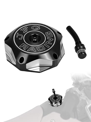 Bouchon de réservoir CNC JFG RACING noir : stop aux fuites d'essence sur CRF