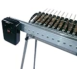 macchina per cottura arrosticini usate  Tecnoroast Fornacella Inox a Carbone + Kit Automatico con Guida dentata Omaggio - da 40 Pezzi - Alimentazione a Batteria