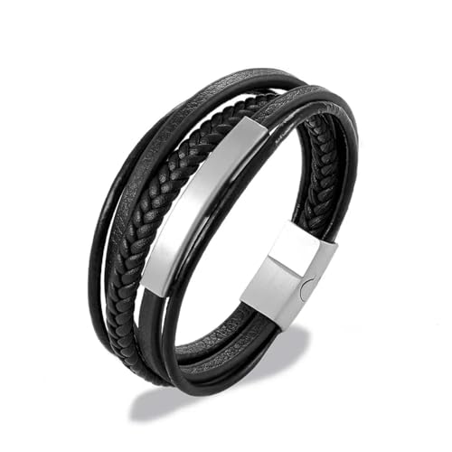 Bracelet homme cuir tressé multicouche pour rompre la monotonie des bijoux classiques