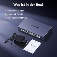 UGREEN 2.5G LAN Switch mit 8X 2.5G Ports, Plug & Play (8-Ports) – Ansicht 9