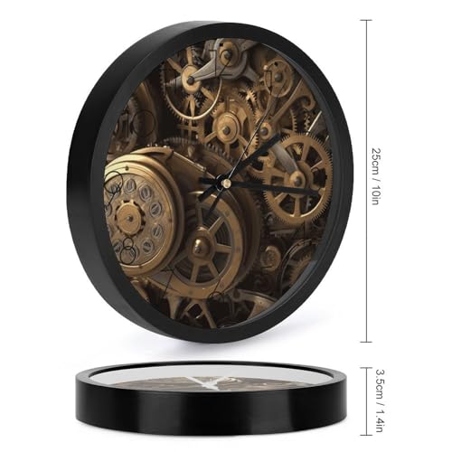 Horloge murale de salon steampunk de 25,4 cm de haute précision - 3