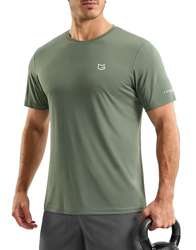 G Gradual Men's Workout Breathable Grid T-Shirts Dry Fit UPF 50+ Sun Shirts Lightweight Cooling Tee for Athletic, Running, Hiking