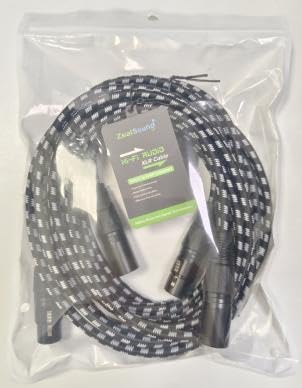 Zealsound XLR Cable マイクケスタジオ録音に、耐久性XLRマイク。コンデンサーマイク/AVアンプ/スピーカーに対応、10ft/3m