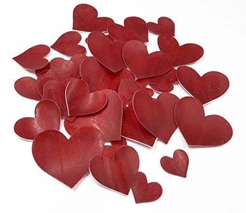 25Pcs Edible Wafer Deco Valentine Jumbo Red Heart Shapes Sprinkles For Cakes And Cupcakes Food Decoration #TOP2