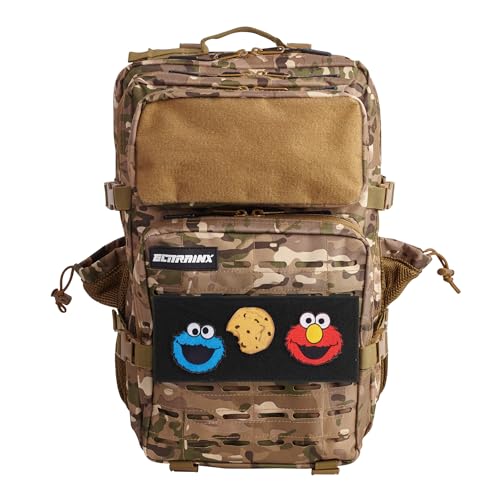 ELITEX TRAINING Velcro Panel for Tactical Molle Backpacks Velcro System to Add Multiple Patches, Black/White, 45L