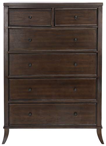 Safavieh Couture Home Collection Tobias Dark Walnut 6-Drawer Storage Tall-Living-Room Bedroom Dresser (Fully Assembled) Sfv8504A #TOP2