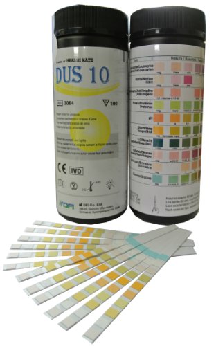 10 Parameter Urinalysis Reagent Strips (100 test strips per bottle)