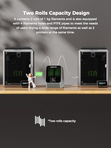Image of Creality Space Pi Filament Dryer Plus, 2 Spools Filament Storage Box, Double 360 Heating Drying with Fan&Touch Screen, 3D Printer Filament Spool Holder, Dehydrator 1.75 /2.85 /3mm PLA PETG ABS TPU