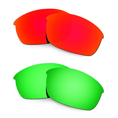 Lentes Oakley Flak Jacket Plus Mens para solucionar cristales rayados en rojo y verde