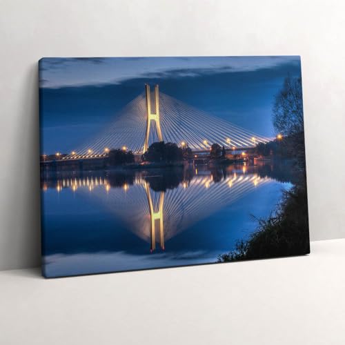 Image sur Toile Pont Rędziński Wrocław Wallfluent Décoration Murale d'Art 80x60cm