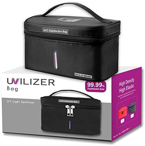 Rveal | UVILIZER Bag - UV Light Sanitizer & Ultraviolet Sterilizer Box (Portable UV-C Cleaner for Home, Baby Room, Travel | UVC LED Disinfection Lamp for Phone, Jewelry | No Odor, Toxins, Water | USA)