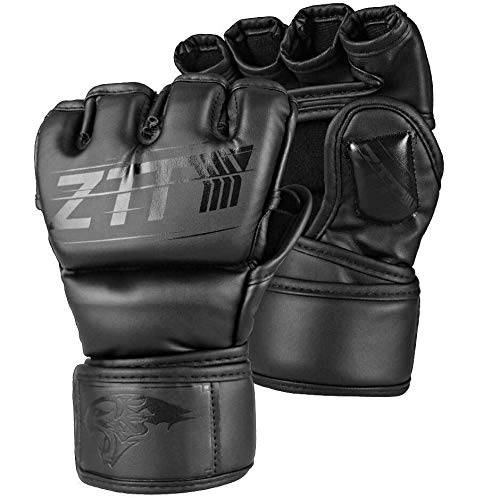 MMA Gloves, Seektop Mixed Martial Arts Grappling Gloves Reinforced Pad for Men Women Boxing Gloves for Kickboxing, Sparring, Muay Thai and Heavy Bag (L(8.66' and up))