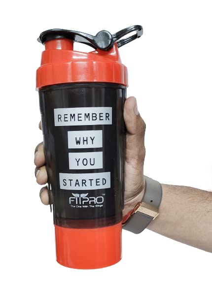 Beast RED Cyclone Gym Shaker 500 ML Shaker Bottle with Extra Protein Compartment 100% Leakproof (B09YDKZ2Z6) Amazon Price History, Amazon Price Tracker