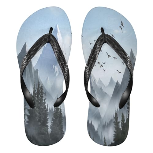 STAYTOP Beautiful Mountain Scenery Flip Flops Sandals of Men's & Women's,Sandals Beach Slippers Shower Slides