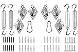 inSmile Shade Sail Hardware Kit for Triangle Sun Shade Sail Installation 304 Anti-Rust Stainless Steel 6 Inches 2 Bags Courtyard Driveway Patio Garden (6 Inch 2 Pack)