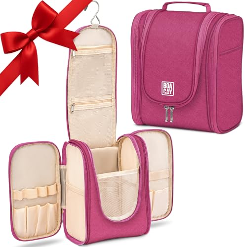 BOACAY Hanging Travel Toiletry Bag for Women & Men, Makeup Bag, Shower Bag