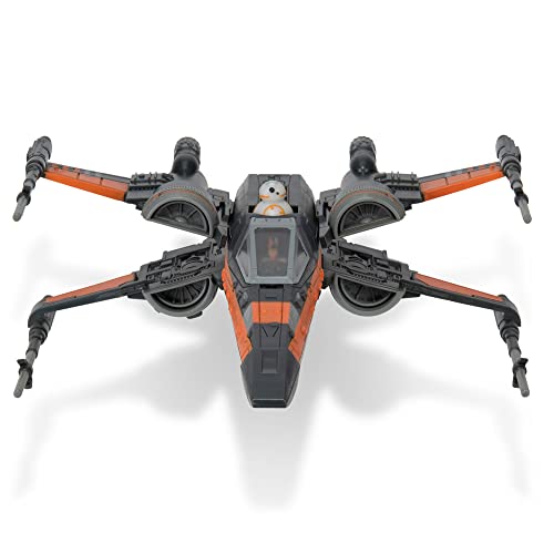 Star Wars Micro Galaxy Squadron Poe Dameron's T-70 X-Wing - 5-Inch Starfighter Class Vehicle with Two 1-Inch Micro Figure Accessories