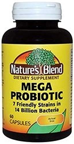 TUKIMA Natures Blend Mega Probiotic Capsules, 60 Count Per Bottle