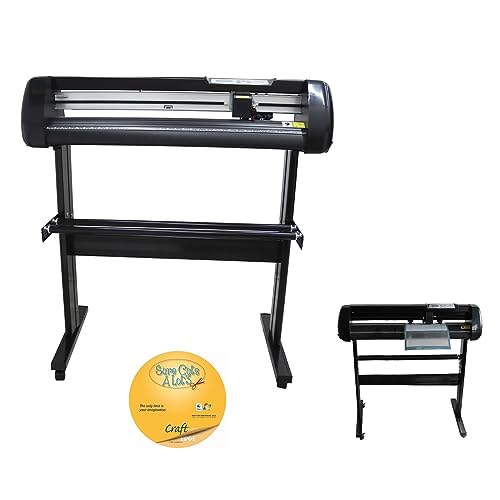 EQCOTWEA 500g Cutter Plotter Plotter Printer Black Vinyl Cutter Plotter Craftedge Software Cutting Machine Compatibling with Multiple Computer Operating Systems(24 Inch)