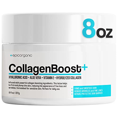 Epic Organicum Collagen Boost | Skin Firming And Tightening Lotion | Anti Aging Moisturizer Face Cream | Dry Skin Lotion & Moisturizer Face Cream | 8 Oz #TOP4