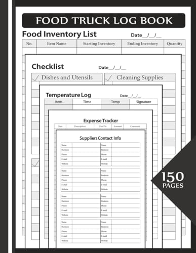 Food Truck Log Book: Large Comprehensive Organizer for Mobile Food Business Operations