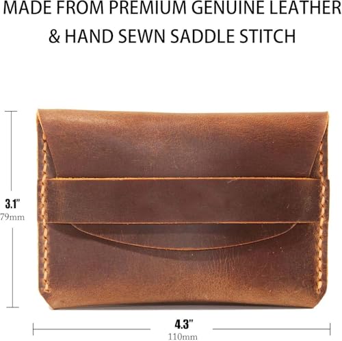 Leather Card Holder, Custom Minimalist Cardholder, Credit Card Holder, Slim Card Holder Gift, Credit Card Holder, Small Leather Card Wallet,Business Card Case (Brown)4