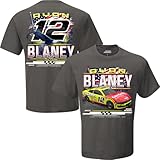 Checkered Flag Sports Ryan Blaney Menards Patriotic Eagle 2-Spot T-Shirt Gray (US, Alpha, Large, Regular, Regular, Gray)