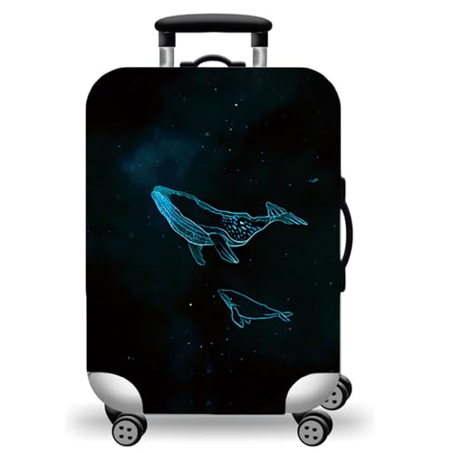 Image of WUJIAONIAO Travel Luggage Cover Baggage Suitcase Cover Protector Skins 18-32 Inch, dolphin, S (for 18--20 inch luggage), Fashion