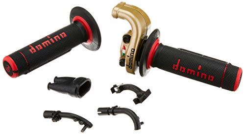 Domino Gasgriff Mit Griffgummi schwarz/rot 3917.03-00 Motorrad