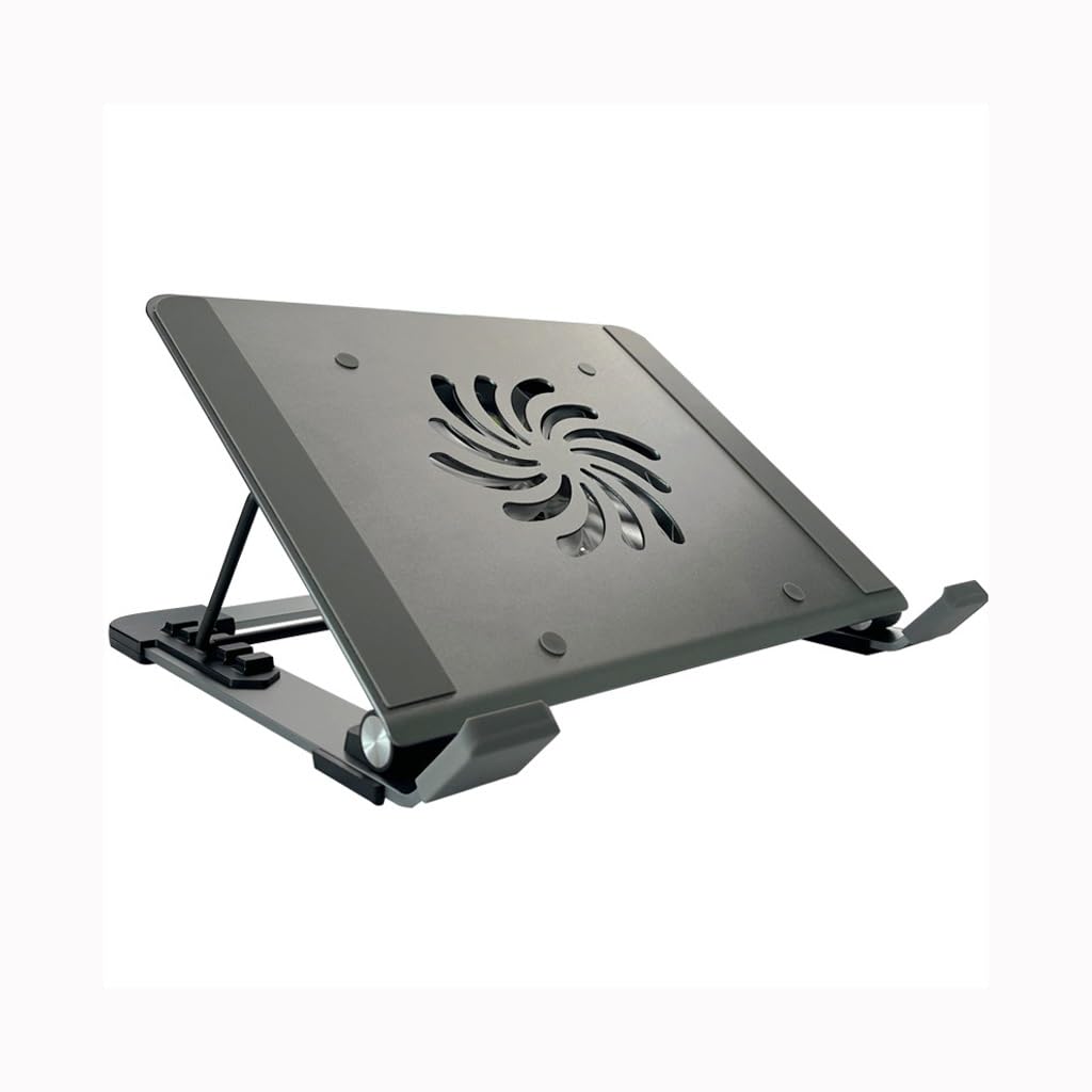 Ventola di raffreddamento per laptop, funzionamento silenzioso, base in lega di alluminio, dissipatore di calore tridimensionale da tavolo per un raffreddamento efficiente
